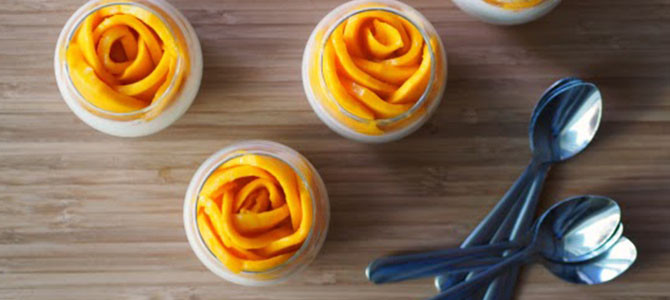 Mini Cheesecake com manga Mini Cheesecake com manga